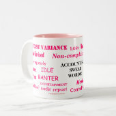 Ladys Accounting Swear Worte! Buchhalterin Zweifarbige Tasse (Vorderseite Links)