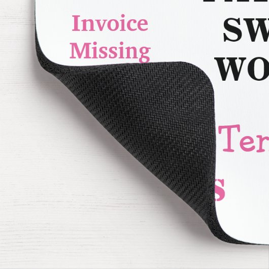 Ladys Accounts bezahlbare Swear Words! Funny AP Mousepad (Ecke)