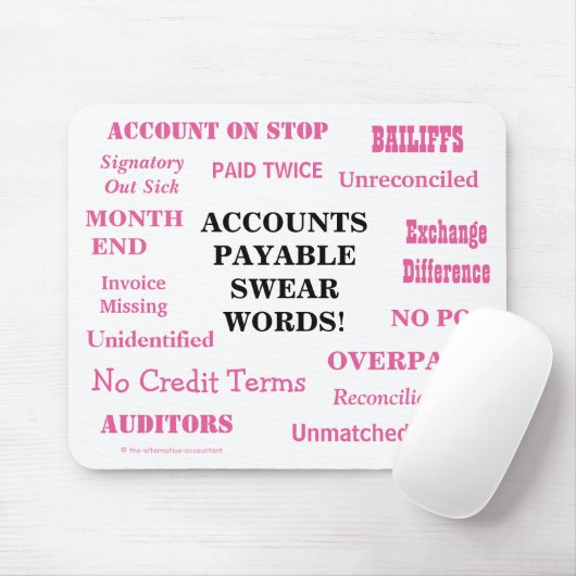 Ladys Accounts bezahlbare Swear Words! Funny AP Mousepad (Mit Mouse)
