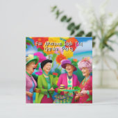 Ladys Afternoon Tea Garden Party 5 Einladung (Stehend Vorderseite)