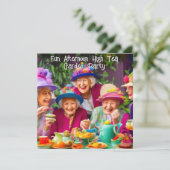 Ladys Afternoon Tea Garten Party 2 Einladung (Stehend Vorderseite)
