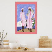 Ladys am Meer der 20er Jahre Poster (Küche)