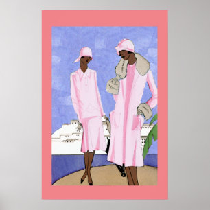 Ladys am Meer der 20er Jahre Poster