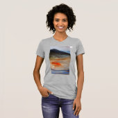 Ladys angepasstes Hemd Dark Mountain Design T-Shirt (Vorne ganz)