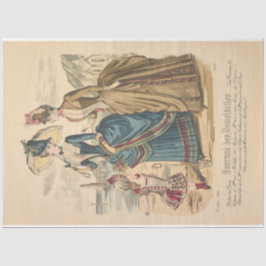 Ladys at Beach Viktorianisch Paris Vintag Collage Seidenpapier