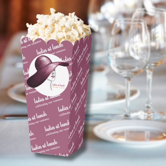 Ladys at Lunch - Chic Popcorn Gefallen Box Geschenkschachtel