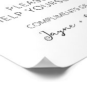 Ladys Bad Minimalistisch zeitgenössische Hochzeit Poster (Ecke)