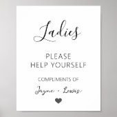 Ladys Bad Minimalistisch zeitgenössische Hochzeit Poster (Vorne)