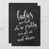 Ladys Bad preiswerte Halbpension Einladung (Vorne/Hinten)