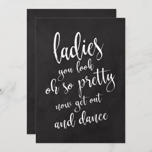 Ladys Bad preiswerte Halbpension Einladung (Vorne/Hinten)