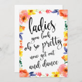 Ladys Badezimmer Billig Blumenzettel (Vorne/Hinten)