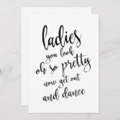 Ladys Badezimmer Erschwingliches Hochzeitszeichen Einladung (Vorne/Hinten)