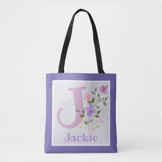 Ladys Bag hat den Namen Jackie mit Blume Tasche (Vorderseite)