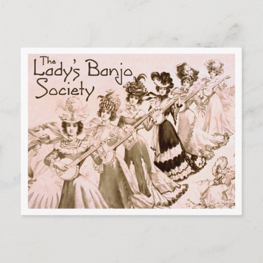 Lady's Banjo Society Postcard Postkarte (Vorderseite)