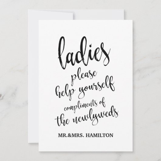 Ladys Bathrom Basket Erschwingliches Zeichen (Vorderseite)