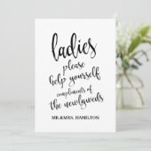 Ladys Bathrom Basket Erschwingliches Zeichen (Stehend Vorderseite)