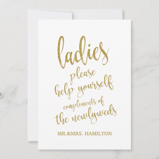 Ladys Bathrom Basket Gold Kostbare Marke (Vorderseite)