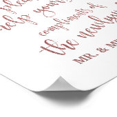 Ladys Bathroom Basket Rose Gold Glitzer 8x10 Zeich Poster (Ecke)