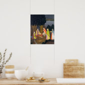 Ladys besucht Yogini, Schule von Faqurullah Kha Poster (Küche)