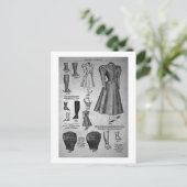 Lady's Bicycle Fashions 1897 - Vintag Postkarte (Stehend Vorderseite)