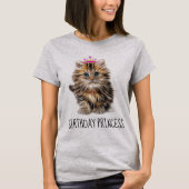 Ladys Birthday Cat T - Shirt, PRINCESS T-Shirt (Vorderseite)