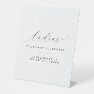Ladys Bitte helfe dir bei der Hochzeit im Restroom Sockelschild