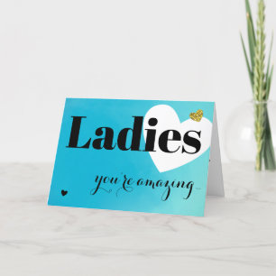 Ladys Blue Galentine Feiertagskarte