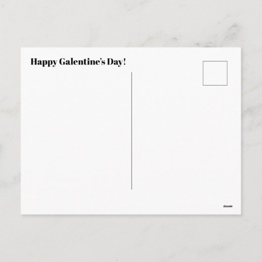 Ladys Blue Galentine Feiertagspostkarte (Rückseite)