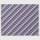 Ladys Blue Wig Geschenkpapier (Flach)