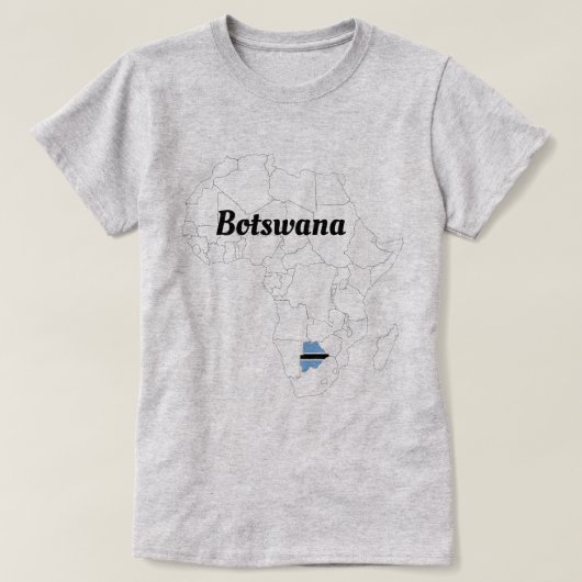 Ladys Botswana, Africa Pride T - Shirt (Design vorne)