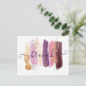Ladys Brunch hübscher Glitzer-Abstriche Postkarte (Stehend Vorderseite)