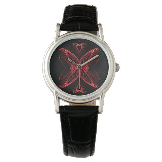 Ladys Butterfly Heart Watch Armbanduhr (Vorderseite)