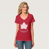 Lady's Canada T - Shirt Shirt zum kanadischen Frau (Vorderseite Vollansicht)