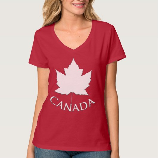 Lady's Canada T - Shirt Shirt zum kanadischen Frau (Vorderseite)