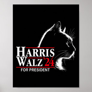 Ladys Cat Harris Wheimer 24 für Präsident Electio Poster