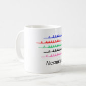 Ladys Crew Race Rowers Rowing - Bis zu fünf Boote Kaffeetasse (Vorderseite Links)