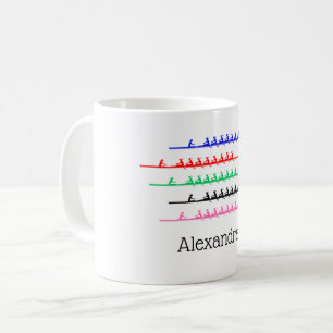 Ladys Crew Race Rowers Rowing - Bis zu fünf Boote Kaffeetasse