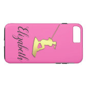 Ladys Custom Golden Wakeboarder Phone Case (Rückseite (Horizontal))