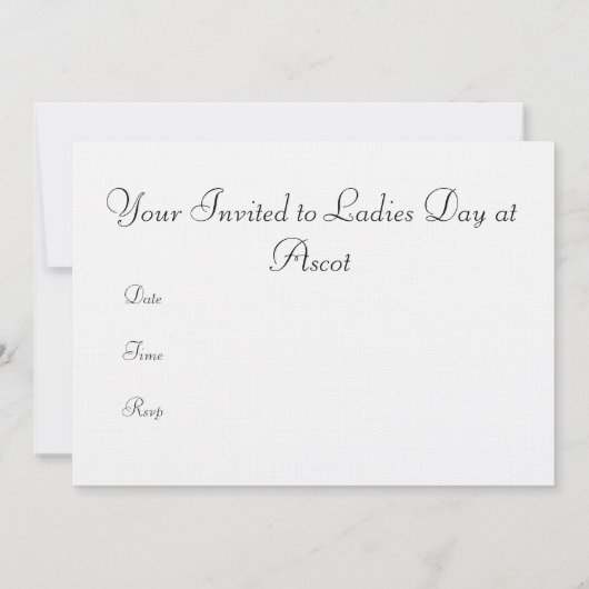 Ladys Day Einladung (Rückseite)