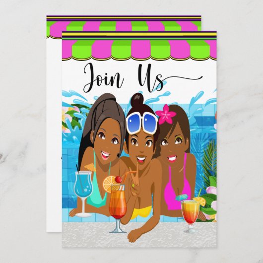 Ladys Day Out Party Einladung (Vorne/Hinten)