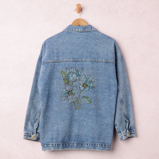 Ladys' Denim Jacket - Blue Poppies Jeansjacke (Hangar)