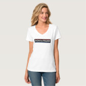 Ladys DO the TRUMP V-Neck T-Shirt (Vorderseite Vollansicht)