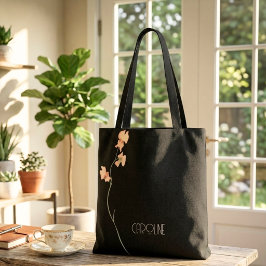 Ladys Elegant Black Floral Boho Niedlich Tasche