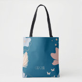 Ladys Elegant Blue Boho Niedlich Tote Bag Tasche (Vorderseite)