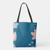 Ladys Elegant Blue Boho Niedlich Tote Bag Tasche (Rückseite)