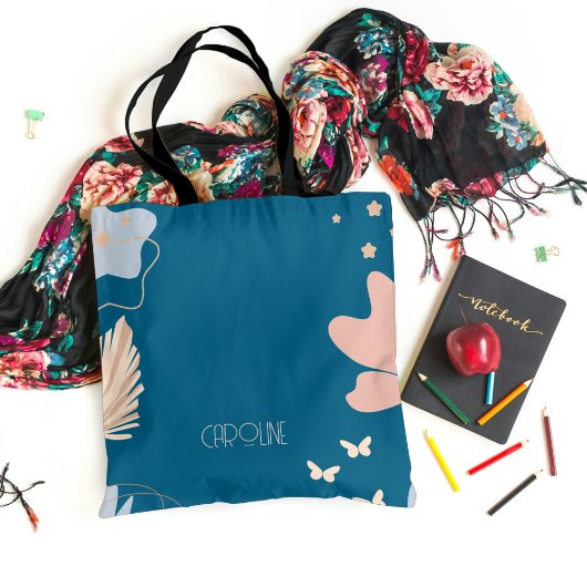 Ladys Elegant Blue Boho Niedlich Tote Bag Tasche