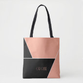 Ladys Elegante Simple Pattern Black Niedlich Tote Tasche (Vorderseite)