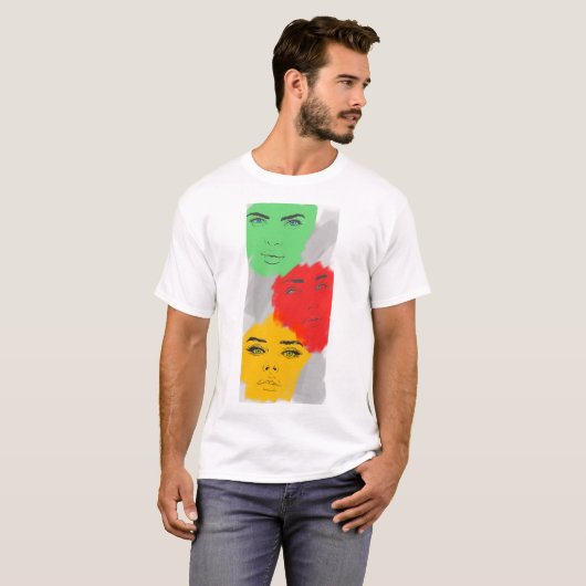Ladys Faces T - Shirt (Vorne ganz)