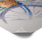 Ladys Fahrrad im Frühjahr Poster (Ecke)