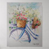 Ladys Fahrrad im Frühjahr Poster (Vorne)